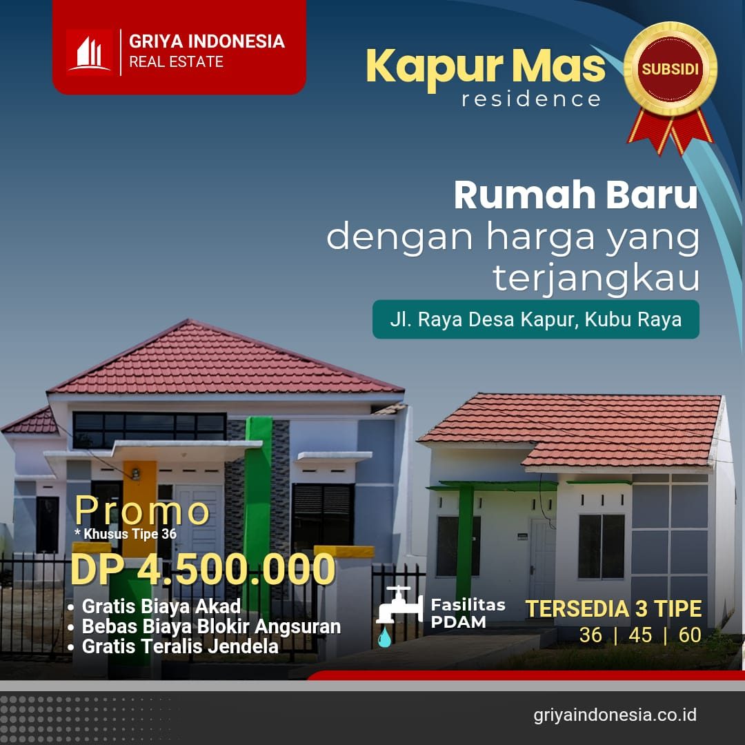 Rumah Subsidi Desa Kapur, Siap Huni